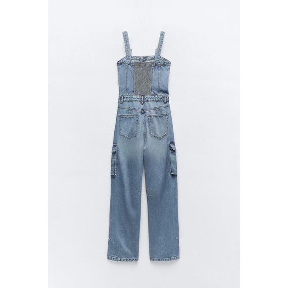 🩵TRF DENIM CARGO JUMPSUIT - Picture 7 of 10
